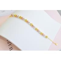 ราคา สร้อยข้อมือ สร้อยข้อมือชุบทองแท้ 100 เศษทองคำแท้ สร้อยหุ้มทอง ชุบทอง 24K ไม่ลอก ไม่ดำ (14276981502)