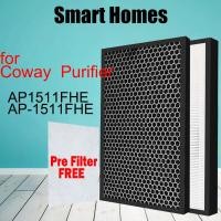 ราคา สำหรับ Coway เครื่องฟอกอากาศ AP 1511FHE AP 1503CHE AP1511FHE AP1503CHE AP1503CH เปลี่ยนแผ่นกรอง HEPA และถ่านกัมมันต์ Deodorizing Filter (19182937701)