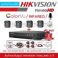 ราคา SET HIKVISION HD 4 CH 2 MP FULL SET กล้องมีไมค์ในตัว DS 2CE16D0T LFS iDS 7204HQHI M1 S HDD 1 TB ADAPTOR หางกระรอก 1ออก4 CABLE x4 HDMI 3 M LAN 5 M BY BILLIONAIRE SECURETECH (17711323204)