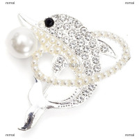 ราคา remai เข็มกลัดติดเสื้อรูปปลาโลมาไข่มุกหรูหราแฟชั่นสไตล์เกาหลีเข็มกลัดติดเสื้อรูปสัตว์เครื่องประดับติดปกเสื้อ (20801185405)