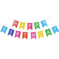 ราคา ส่ง KERRY แถมริบบิ้น พร้อมส่ง ป้ายวันเกิด happy birthday banner (7180664488)