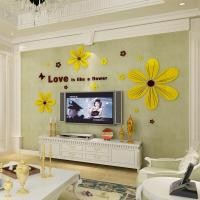 ราคา Love Flowers Acrylic 3D Wall Stickers Bedroom Living Room Sofa TV Background Wall Decoration Wall Stickers (13821378364)