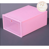 ราคา พร้อมส่ง กล่องใส่รองเท้าพลาสติก กล่องเก็บรองเท้า ราคาต่อ1 ชิ้น (21167026605)