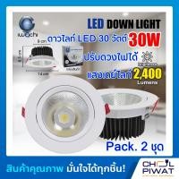 ราคา IWACHI โคมดาวน์ไลท์แอลอีดี ดาวไลท์ฮาโลเจนLED ดาวไลท์ปรับองศาได้ Downlightกลม ขนาด 30W DAYLIGHT เดย์ไลท์ 2 ชุด (3885276999)