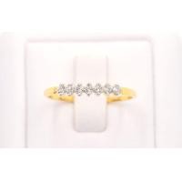 ราคา Happy Jewelry แหวนแถว ฝังเพชรเรียงกัน 7 เม็ด ทองแท้ 9k 37 5 เพชรเกสร ME865 (16982815621)