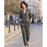 ราคา VARINDA ชุดสูทผู้หญิง ลายสก๊อตด สูทสีเทา ชุดสูทสีเทา สูทลายสก๊อต สูทออกงานสีเทา (20169831588)