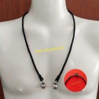 ราคา สร้อยคอเชือกเทียนถักไว้สำหรับห้อยตะกรุด เพิ่มห่วงหลัง1ห่วง ราคานี้เฉพาะงานสร้อยเชือกเทียน ไม่รวม หลอดตะกรุด เชือกเทียนถักขนาด 4 มิล (9852618852)