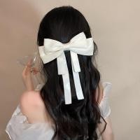 ราคา Korean Fashion Womens Large White Bow Hair Clip 2023 New Elegant hair Clamp Hair Accessories (20294490970)