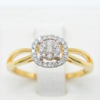 ราคา Happy Jewelry แหวนเพชรของแท้ กระจุกล้อมก้านคู่ สวยงาม โดดเด่น มั่นใจ ทองแท้ 9k 37 5 ขายได้ จำนำได้ ME551 (12298000519)