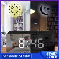 ราคา นาฬิกาปลุก นาฬิกาปลุกตั้งโต๊ะ LED ดิจิตอล หน้ากระจก นาฬิกาปลุก Clock นาฬิกาดิจิตอล กระจก LED ตั้งโต๊ะ นาฬิกาปลุกดิจิตอลตั้งโต๊ะ LED Alarm Clock Multifunction Digital Electronic LED Mirror Clock J10 (6