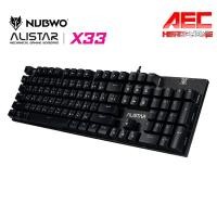 ราคา คีย์บอร์ด NUBWO ALISTAR X33 คีย์บอร์ดเกมมิ่ง Gaming Keyboard Mechanical Switch Blue Switch (20702676747)