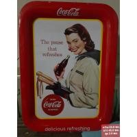 ราคา ถาดสังกะสี โค้ก ลายคลาสสิค เหมาะสำหรับการใช้งานและสะสม (18249339700)