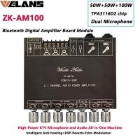 ราคา ZK AM100เชื่อม AM100F บลูทูธ5 1บอร์ดขยายกำลังเสียงระบบดิจิตอลโมดูล2 1ช่อง TPA3116D2 50 50 100วัตต์บอร์ดแอมป์บลูทูธไมโครโฟน KTV พลังงานสูงและเสียงซับวูฟเฟอร์แบบ All In One โมดูลโมดูลสูงและต่ำบอร์ดเครื่