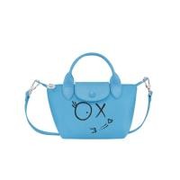 ราคา Gift bag Genuine Longchamp X André Joint Series Mini Size Graffiti Messenger Bag Tote Bag Waterproof Nylon Dumpling Bags L1500MRC127 Blue Made In France (16109972858)