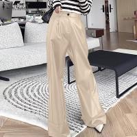 ราคา กางเกงขายาวสไตล์เกาหลี ZANZEA หนัง PU แฟชั่นเอวสูงสีพื้นกางเกงขาบานขากว้าง 10 (20699614447)