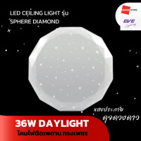 ราคา GRANDHOMEMART โคมไฟเพดาน LED EVE รุ่น SPHERE DIAMOND 36W DAYLIHGT แสงขาว (20562831457)