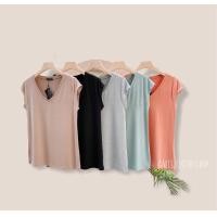 ราคา เสื้อยืดคอยูวีแขนเต๋อ งานป้ายtopshop แฟชั่นผู้หญิง (19395030353)
