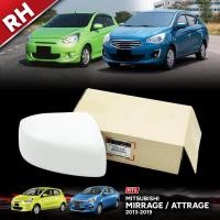 ราคา ของแท้ ครอบกระจกมองข้าง ครอบกันรอยกระจก รุ่น มิตซูบิชิ มิราจ MITSUBISHI MIRAGE ATTRAGE ปี 2013 2019 สีขาว (20881087662)