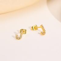 ราคา Vnox ต่างหูแบบตุ้มตัวอักษรวิบวับ26 A Z สำหรับผู้หญิงหญิงสาวชื่อตัวอักษรสีทองขนาดเล็กเครื่องประดับเจาะหู (18054410203)