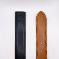 ราคา G2000 เข็มขัดหนัง PU พรีเมี่ยม ผู้ชาย ใช้งานได้ 2 ด้าน สีดำ เรียบ ลายที่ผิว 35 mm (21050341518)