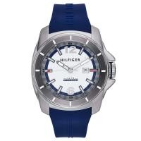ราคา Tommy Hilfiger Windsurf นาฬิกาข้อมือสำหรับผู้ชายยางสีน้ำเงินสายนาฬิกาสีฟ้าและสีขาว1791113 (17835699775)