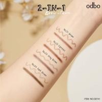 ราคา ODBO 2 IN 1 BROW ITEM โอดีบีโอ ดินสอเขียนคิ้ว 2 IN 1 หัวสลิมเรียวเล็ก มาพร้อมหัวฟองน้ำใช้เบลนด์คิ้ว OD741 (10277907509)