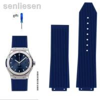 ราคา ดั้งเดิม2023 สายนาฬิกาข้อมือสำหรับ Hengbao Hublot คลาสสิกฟิวชั่นบิ๊กแบงนาฬิกาข้อมือยางผู้ชายสายนาฬิกาข้อมือแบบนูนแบบโซ่26x19mm (20014650365)