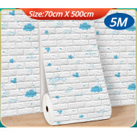 ราคา 5M สติ๊กเกอร์ติดผนัง วอลล์เปเปอร์ 3D กันน้ำลายโดราเอมอนลายคิตตี้โฟม XPE ลายการ์ตูนคุณภาพสูงสำหรับตกแต่งผนังบ้าน DIY (19544570239)