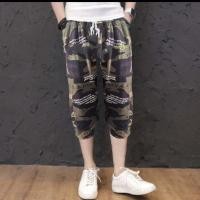 ราคา กางเกงผู้ชาย กางเกงขา7สวนลำลองผู้ชายขาจั้ม ลายทหารใส่ดีผ้ายืดผ้านิ้ม ของเราใหญ่จริงจริง (15915521695)