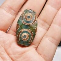 ราคา หินธรรมชาติวินเทจทิเบต Dzi Agates ลูกปัดหินรูปไข่เรขาคณิตเก้าตาลูกปัดสำหรับทำเครื่องประดับ DIY (20086061351)