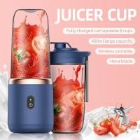 ราคา 6 Blades Portable Juicer Cup Juicer Fruit Juice Cup Automatic Small Electric Juicer Smoothie Blender Ice CrushCup Food Processor (17133961016)