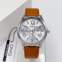 ราคา นาฬิกาข้อมือ กันน้ำ100 สายหนัง OMQ แบรนด์แท้ (18711486446)