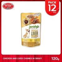 ราคา 12 PCS MANOON JERHIGH Pouch Chicken and Liver in Gravy 120g (410485291)