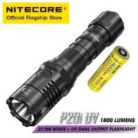 ราคา NITECORE P20i ไฟฉาย UV 1800ลูเมนไฟฉายกลชาร์จไฟได้แหล่งกำเนิดไฟสองดวงไฟฉาย UV มี NL2140i (18983657334)