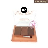 ราคา Kiss Beauty อายบราวน์ พาเลทเขียนคิ้ว 3 สี กันน้ำ ติดทนนาน อายโบรว์ เนื้อเนียนละเอียดอ่อน ที่เขียนคิ้วแบบฝุ่น EYEBROWS (15956259058)
