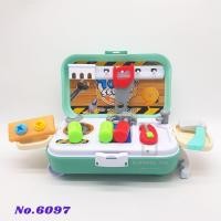 ราคา ของเล่นเด็ก กระเป๋าล้อลาก ชุดเครื่องมือช่าง ชุดหมอฟัน ชุดเสริมสวย ชุดแฮมเบอร์เกอร์ อุปกรณ์จำลองสมจริง 6096 6097 6098 6099 (14117016267)