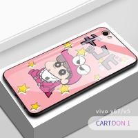 ราคา ญี่ปุ่นและสไตล์เกาหลีหรูแฟชั่นกระจกเทมเปอร์เคสสำหรับ VIVO V5 V5 PLUS V7 V7 PLUS V9 กรณี TPU ป้องกันเคสแข็งฝาพับ (552354050)