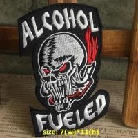 ราคา กะโหลก นักซิ่ง มอเตอร์ไซด์ ตัวรีดติดเสื้อ อาร์มรีด อาร์มปัก ตกแต่งเสื้อผ้า หมวก กระเป๋า แจ๊คเก็ตยีนส์ Dark Embroidered Iron on Patch (10486925024)