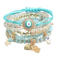 ราคา LEMOER กำไลข้อมือสำหรับผู้หญิงกำไลเชือกทำมือสไตล์โบฮีเมียนเครื่องประดับข้อมือปีศาจชุดสร้อยข้อมือแบบมีจี้ด้วยมือสายสร้อยลูกปัดดวงตาที่ชั่วร้ายเครื่องประดับสำหรับงานปาร์ตี้6ชิ้น ชุด (18443654208)