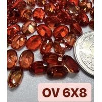 ราคา พลอยพัดพารัดชา พลอดอัดเนื้อแข็งคอรันดัม Corundum Padparadscha sapphire รูปไข่ 6X8 พลอยสังเคราะห์ Corundum Padparadscha sapphire Lab Created Oval 6X8 (18194397282)