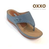 ราคา OXXO รองเท้าเพื่อสุขภาพ รองเท้าแตะ ส้นเตารีด แบบคีบ งานเย็บมือทนทาน มีปุ่มนวดเท้า สวมใส่สบาย น้ำหนักเบามาก 1A6209 (20367537535)