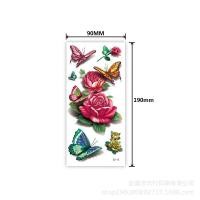 ราคา สติ๊กเกอร์รอยสัก สติ๊กเกอร์กันน้ำ ผีเสื้อลายจุด ดอกไม้ผีเสื้อยอดนิยม 3D Tattoo Tips (19293505776)