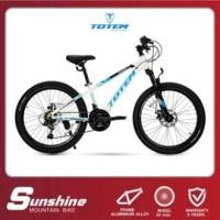 ราคา TOTEM จักรยานเสือภูเขา ขนาด 24 นิ้ว รุ่น Sunshine ชุดเกียร์ 21 speed เฟรมอลูมิเนียมอัลลอยด์ น้ำหนักเบา ปั่นสนุก (18078952636)