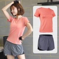 ราคา Movrkro ชุดออกกำลัง ชุดออกกำลังกาย ชุดกีฬาผู้หญิง ชุดออกกำลัง ผญ ชุดออกกำลัง ผญ เสื้อแขนสั้น กางเกงขาสั้น ชุดลำลอง เซต2ชิ้นเนื้อผ้านุ่มสบายแฟชั่นยอดนิยม (15300766623)