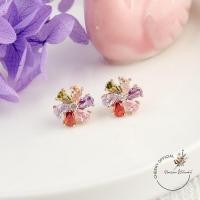 ราคา พร้อมส่ง ต่างหูเพชรดอกพิกุล เพชรหลายสี ต่างหูพลอยสวยๆ พลอยนพเก้า (12742212394)
