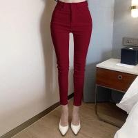 ราคา กางเกงสกินนี่ ป้ายทอง สีดำ แบบซิป T ยืดได้ใส่สบายมาก (15741873941)