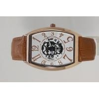 ราคา นาฬิกาข้อมือผู้ชายหญิง เรือนทองเคลือบPink gold สายหนังแท้ ระบบ Quartz 3เข็ม หน้าปัดคลาสสิค killing ขนาดหน้าปัด30mmx38mm รุ่น CON 7030P (20385058906)