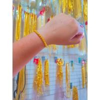 ราคา ข้อมือทองลายบล๊อคเหลี่ยม น้ำหนัก3บาท งานหุ้มเศษทองแท้ไม่ลอกดำ (19385099161)