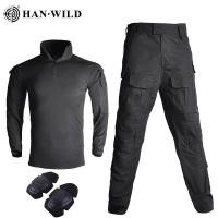 ราคา ยุทธวิธี Uniform ลายพรางคอมแบท Mens American เสื้อแขนยาวเสื้อและ Overalls (3546858210)