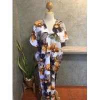 ราคา เดรสลายดอก ชุดแซกลายดอก ชุดเดรสสาวอวบ เดรสสาวอวบอ้วน ชุดโบฮีเมี่ยน อก32 50 เอว50 ยาว50 ผ้าไหมอิตาลีนิ่มพิเศษ (18374189198)